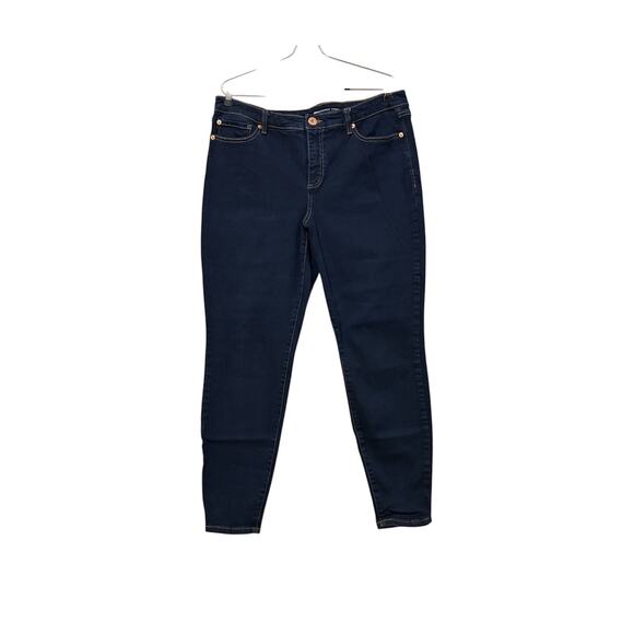 INC International Concepts Denim - INC Concepts Madison Skinny Jeans Dark Wash Stretch 14/32 Denim Curvy Ankle